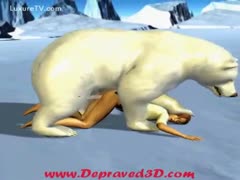 Animated doxy got screwed by a Snow bear